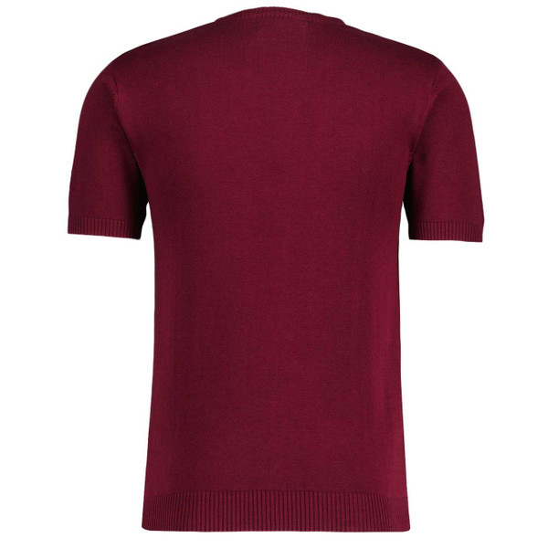 Madcap England Blaine 60s Mod Argyle Knitted T-shirt in Zinfandel MC1106