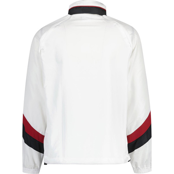 umbro mens zip off sleeve windbreaker half zip overhead hooded jacket white red black