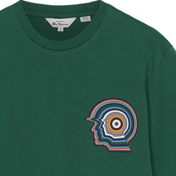 Ben Sherman Mod Head Scooter Target Retro T-shirt in Green 0076127 650