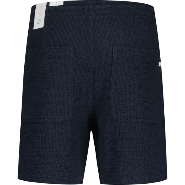 farah vintage mens redwald drawstring waffle texture shorts navy