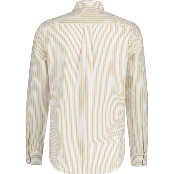 farah vintage mens brewer mod stripe casual fit long sleeve oxford shirt moss green