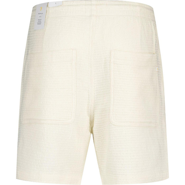 farah vintage mens redwald drawstring waffle texture shorts ecru