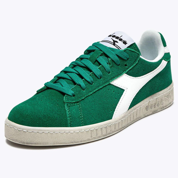 Diadoral Game Low Retro Trainers in Suede Waxed Green Peppermint 501.181202 