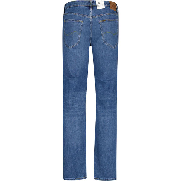 lee jeans mens daren retro zip fly straight cut mod jeans mid blue