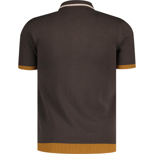 madcap england mens shockwave knitted polo tshirt delicioso brown