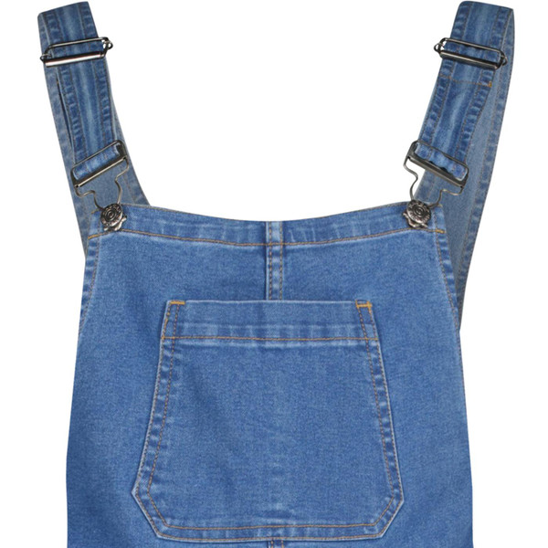 madcap england womens retro 70s denim dungaree flares blue stonewash blue