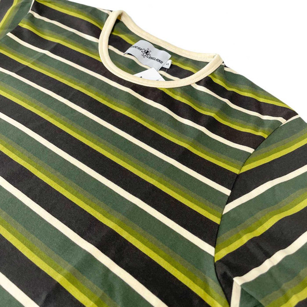 Madcap England Dekker Retro 1970s Stripe Ringer T-shirt in Jetset MC1044 Madcap England Dekker Retro 1970s Stripe Ringer T-shirt in Jetset MC1044
