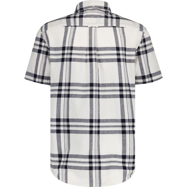 farah vintage mens kele windowpane check short sleeve shirt ecru