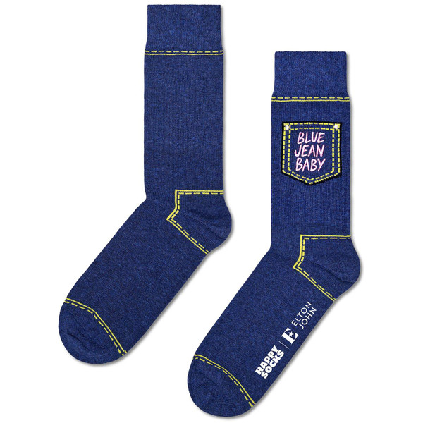 Happy Socks Elton John Blue Jean Baby Socks in Blue P000672
