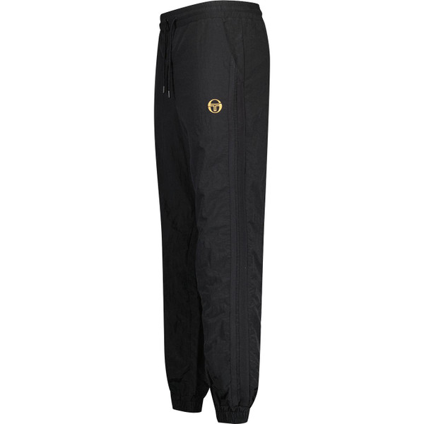sergio tacchini mens corrado tonal side stripe drawstring track pants black