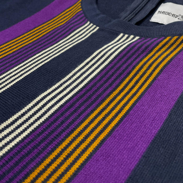 Madcap England Capitol Mod Knitted Stripe Dress in Navy Blazer MC1101 Madcap England Capitol Mod Knitted Stripe Dress in Navy Blazer MC1101