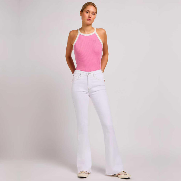 Lee Breese Women's Denim Flared Jeans in Illuminated White 112351239 Lee Breese Women's Denim Flared Jeans in Illuminated White 112351239
