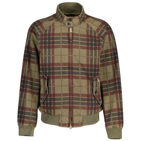 Baracuta G9 printed Tartan Canvas Harrington BRCPS1119 7021