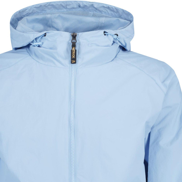 patrick footwear and clothing mens chapman zip hooded lightweight terrace jacket sky blue