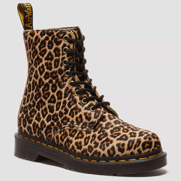 Dr Martens Men's 1460 Pascal Leopard Hairy Leather Boots 41657200 Front Photo