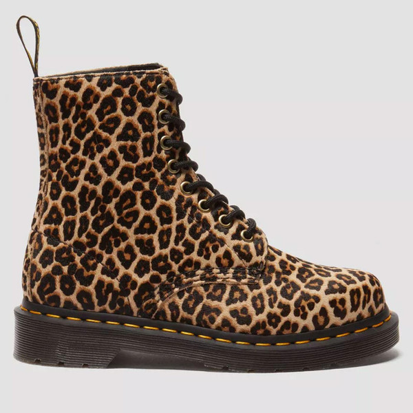 Dr Martens Men's 1460 Pascal Leopard Hairy Leather Boots 41657200 Front Side Photo