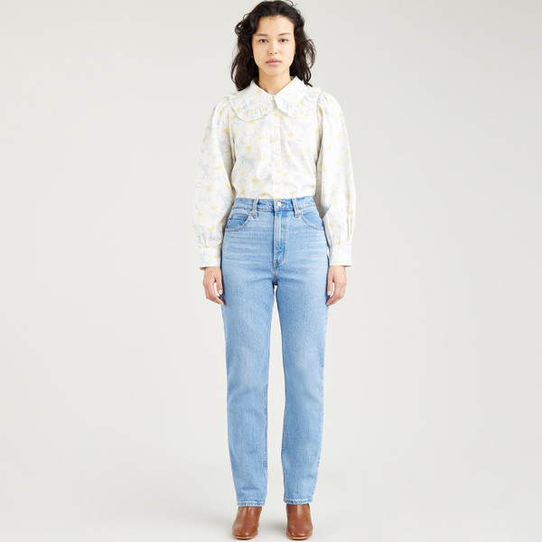 levis womens 70s high waist slim straight leg jeans marin park light blue