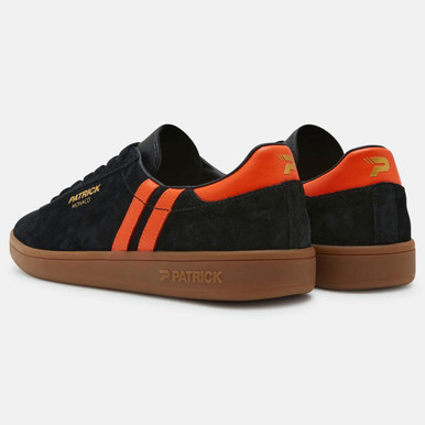 Patrick Monaco Retro terrace Trainers in Black and Orange Photo From Back