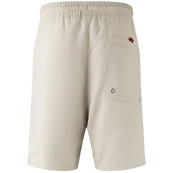 Luke Stately Drawcord Swim Shorts in Pale Green Pictured from back