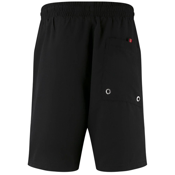 Luke Stately Men's Retro Drawcord Swim Shorts in Black Pictured from Back