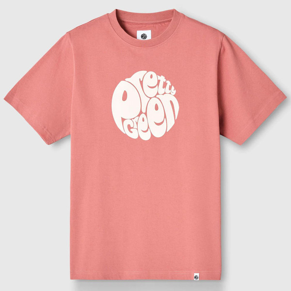 Pretty Green Gillespie Retro Logo T-shirt in Ruby Flat Shot