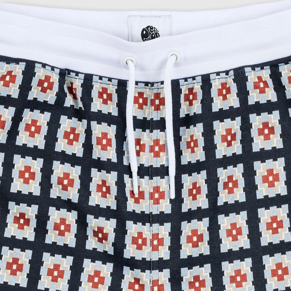 Pretty Green Timperley Geo Jacquard Track Shorts Close up waistband