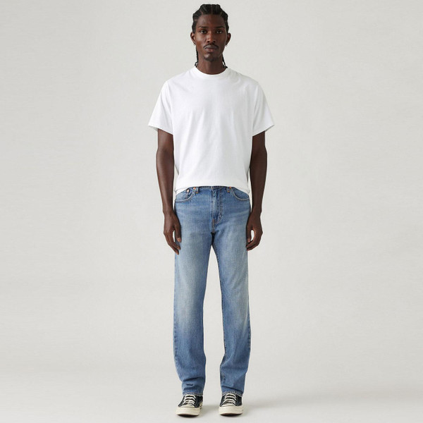 Levis 502 Taper Lightweight Linen+ Jeans in The New Blue Model Photo 2