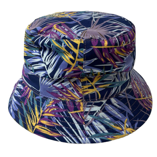 Failsworth 90s Baggy Era Reversible Floral Bucket Hat in Grape