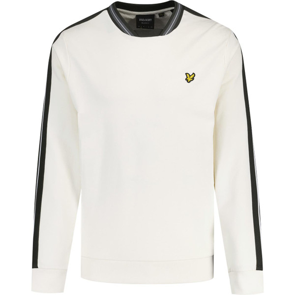 lyle and scott mens contrast taped legacy sweatshirt natural beige