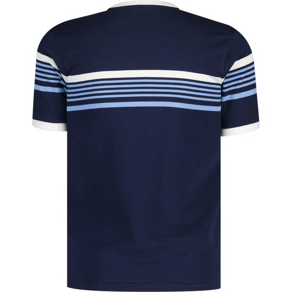fila vintage mens james yarn dye stripe retro crew neck tshirt navy