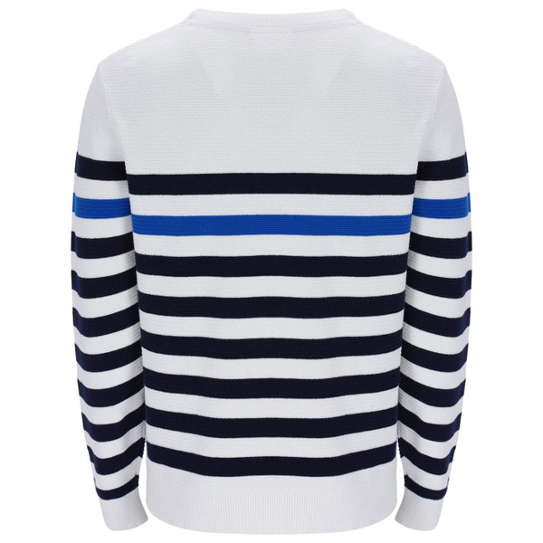 Fila Vintage Rakulan Retro 80s Breton Stripe Pullover in White