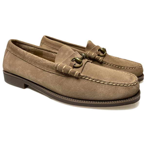 Bass Weejuns Lincoln Suede Horsebit Mod Loafers in Earth Suede