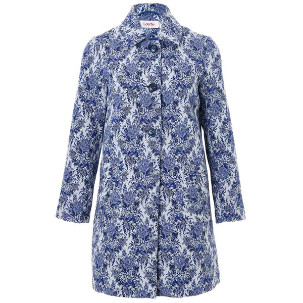 Louche London Dryden Wedgewood Floral Jacquard Coat