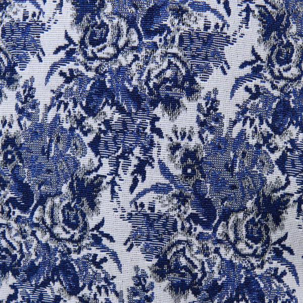 Louche London Aubin Wedgewood Retro Floral Mini Skirt in Navy 