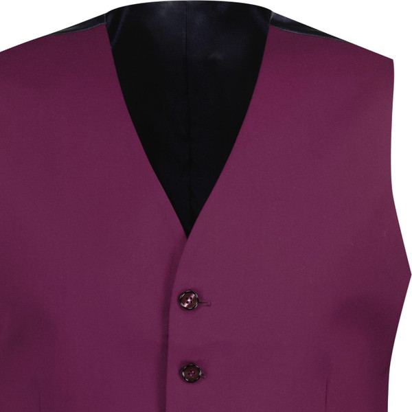 madcap england mens mod button through tailored waistcoat burgundy