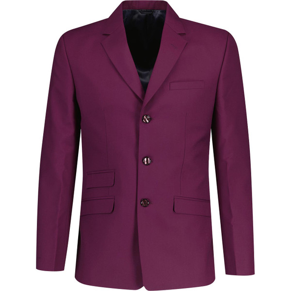 madcap england mens retro mod 3 button blazer burgundy