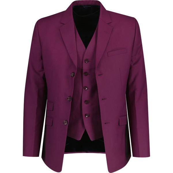 madcap england mens retro mod 3 button blazer burgundy