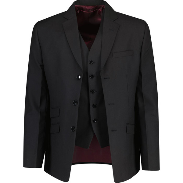 madcap england mens retro mod 3 button tailored blazer black