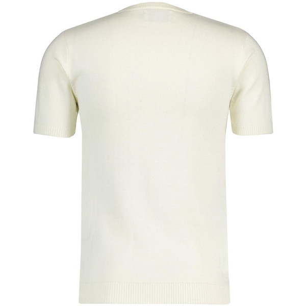 Madcap England Reaction Mod Racing Stripe Knitted T-shirt in Winter White Back Picture