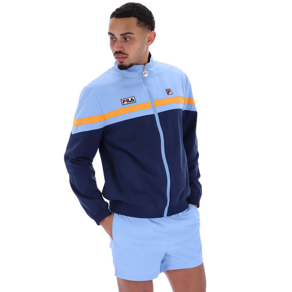 Fila Vintage Phillip Windbreaker Track Jacket Vista Blue SS25MH025 138 Model Photo Side