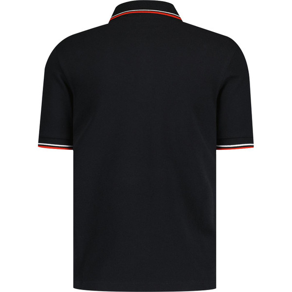 merc london mens card retro mod tipped pique polo tshirt black