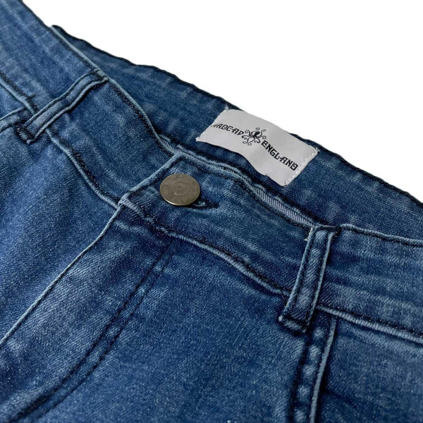 Madcap England Rock Blue Stitch Stonewash Denim Bellbottom Flares MC249