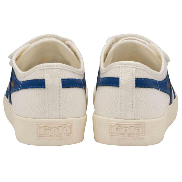 Gola Coaster Strap Indie Trainers in Off White/Vintage Blue CLA478XE