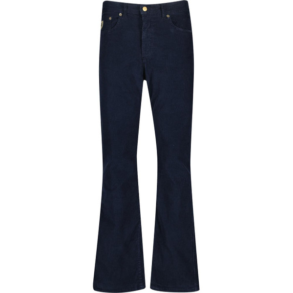 lois mens dario retro 80s casuals bootcut needle cords navy blue
