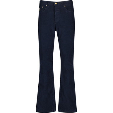 Lois Dario Retro 80s Casuals Bootcut Needle Cords in Navy Blue
