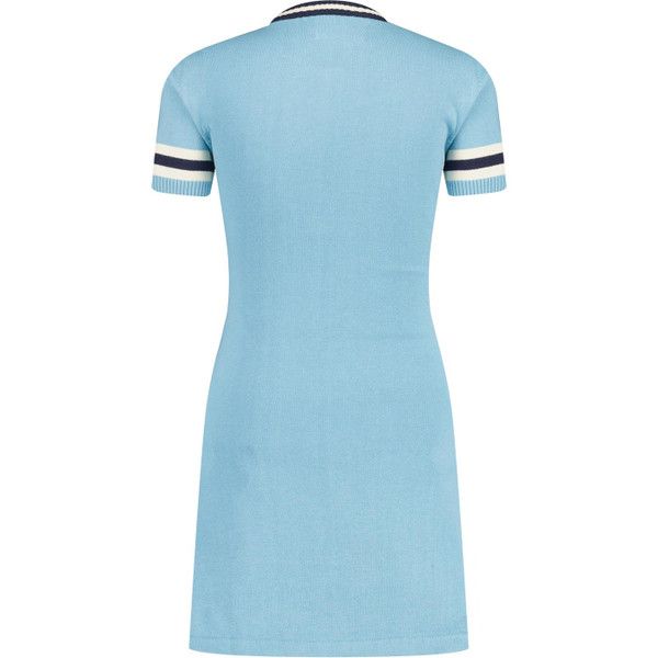 madcap england womens aster 60s mod zip neck knit mini dress air blue