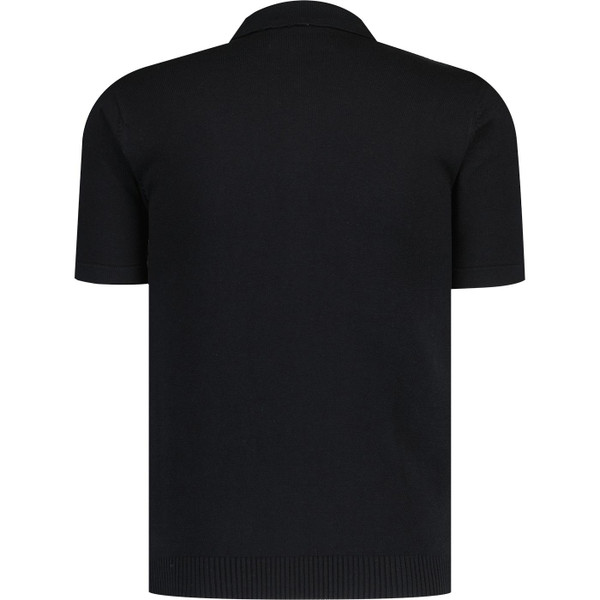 madcap england mens capitol stripe pattern zip through polo tshirt black green