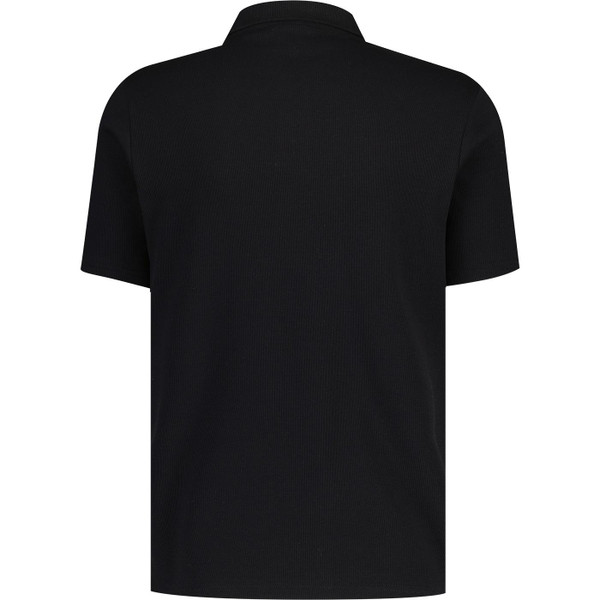 lyle and scott mens relaxed fit ribbed polo tshirt jet black