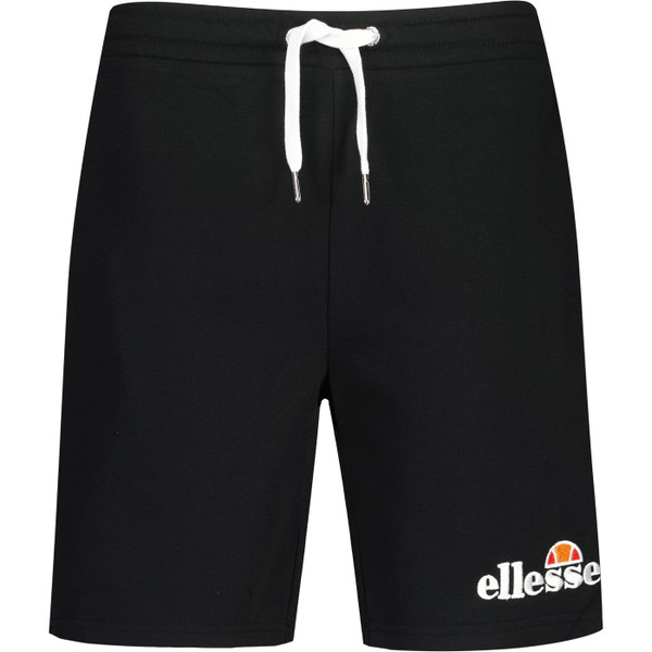 ellesse mens silvan drawstring logo fleece sweat shorts black
