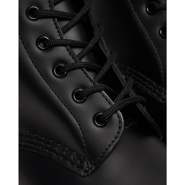 Lace detail on Dr Martens Mens 101 Smooth Leather 6-Eyelet Lace up Boots in Black